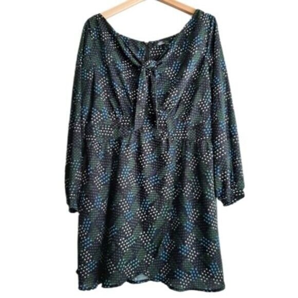 eSHAKTI | Flowy Lightweight Abstract Floral Mini Dress Tan Brown Sz L - Picture 2 of 11